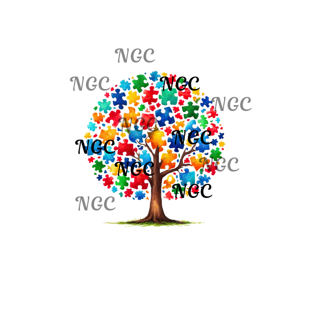 single decal autism tree