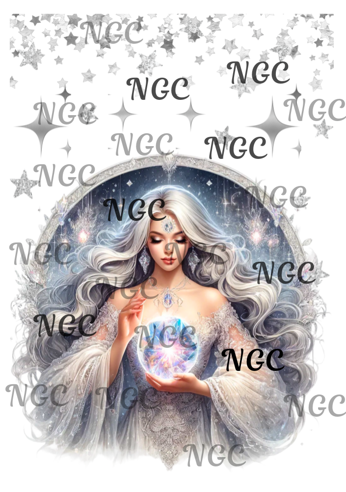 A5 Notebook silver crystal ball