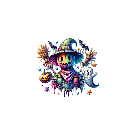 decal rainbow scarecrow halloween