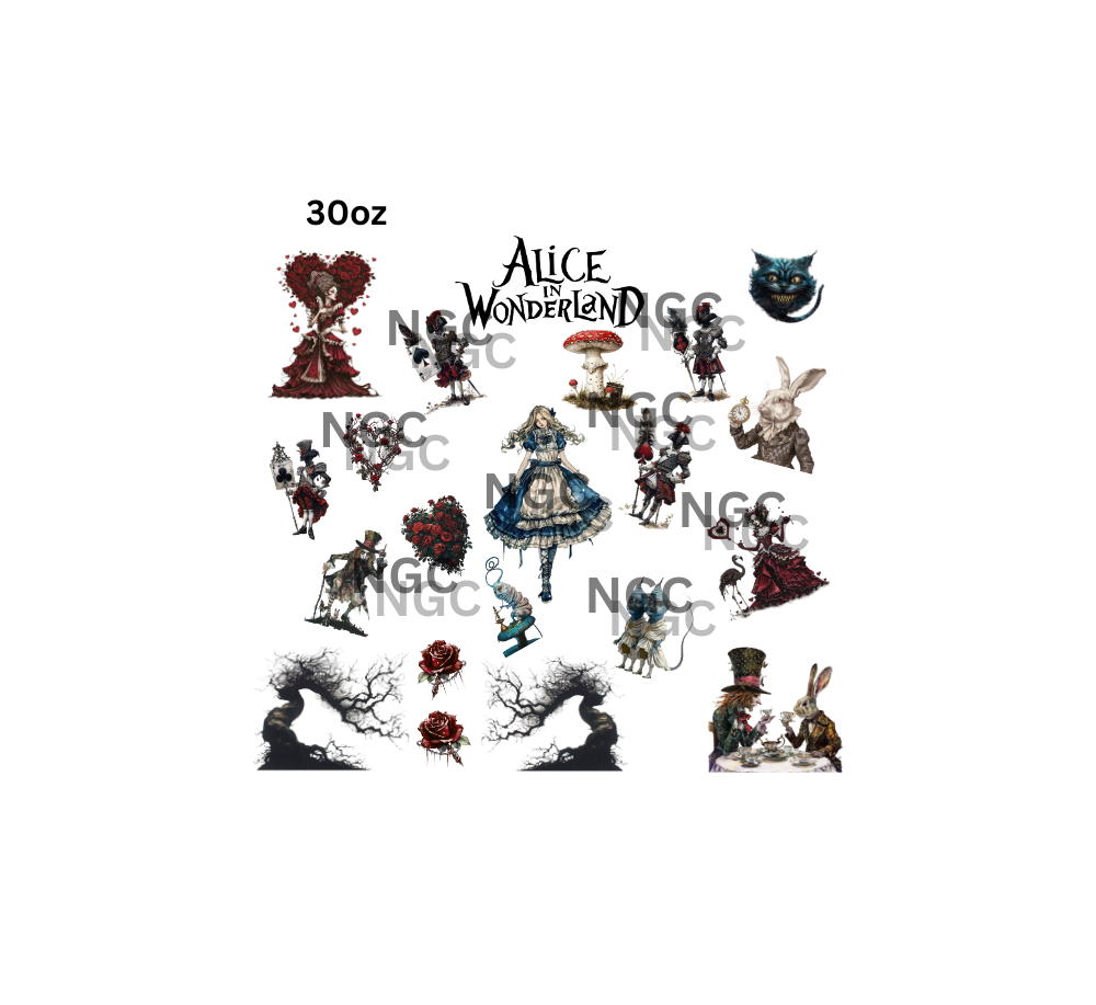 30oz gothic Alice in wonderland