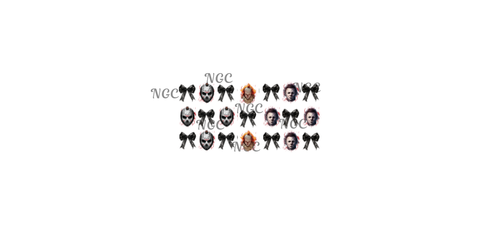 16oz wrap halloween horror & bows
