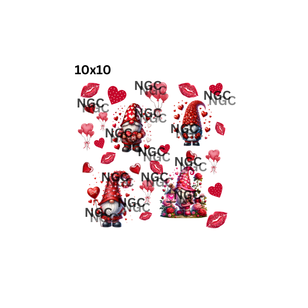 10x10 valentine gnomes