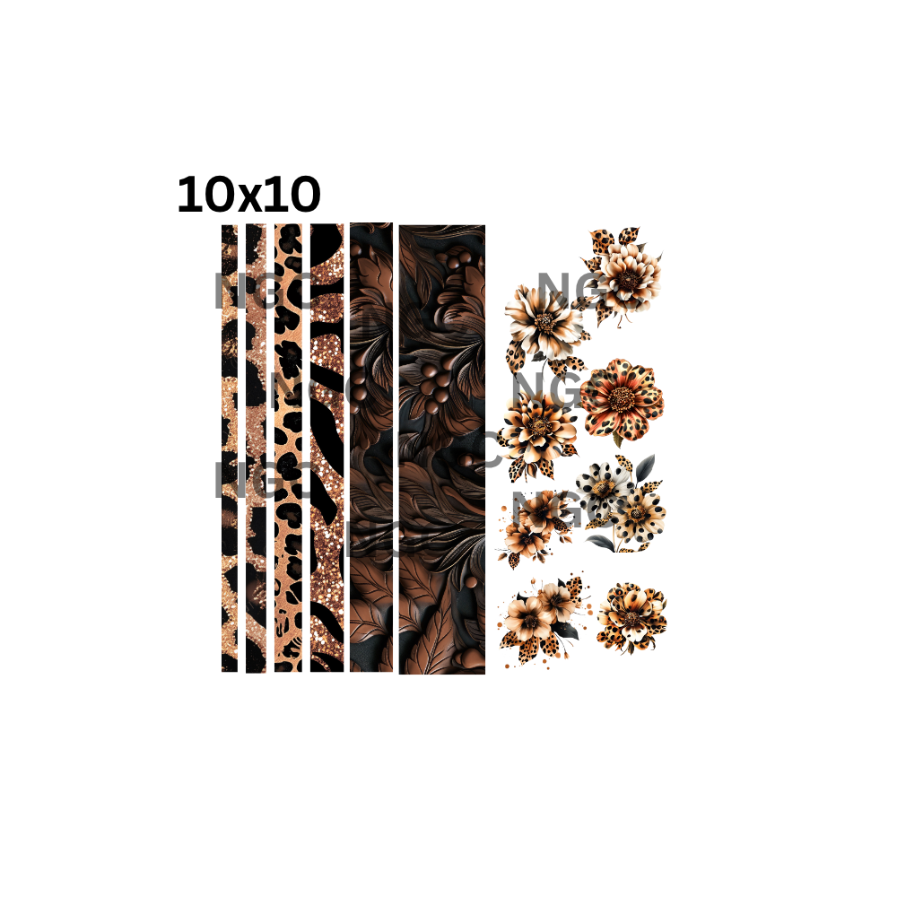 10x10 leather & leopard