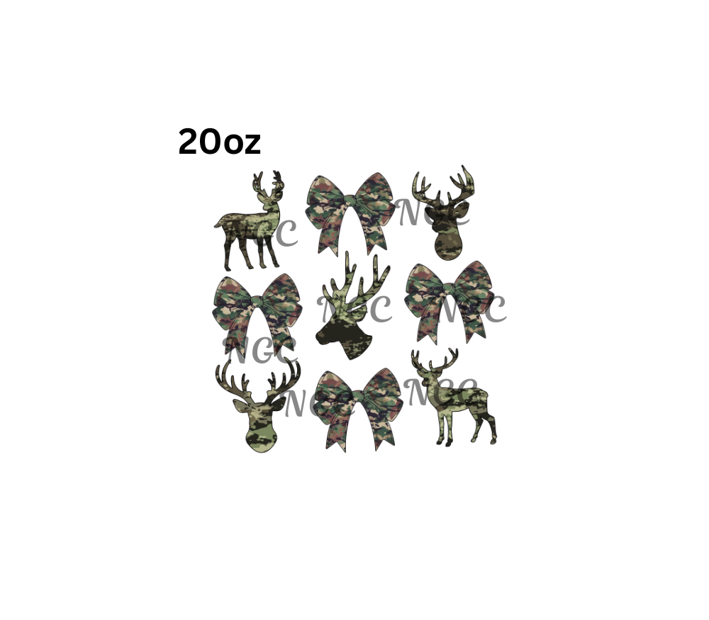 20oz camo deer & bows