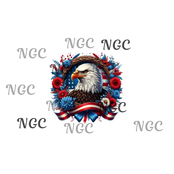 single decal patriotic eagle1