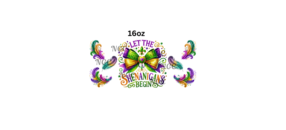 16oz mardi gras let the shenanigans begin