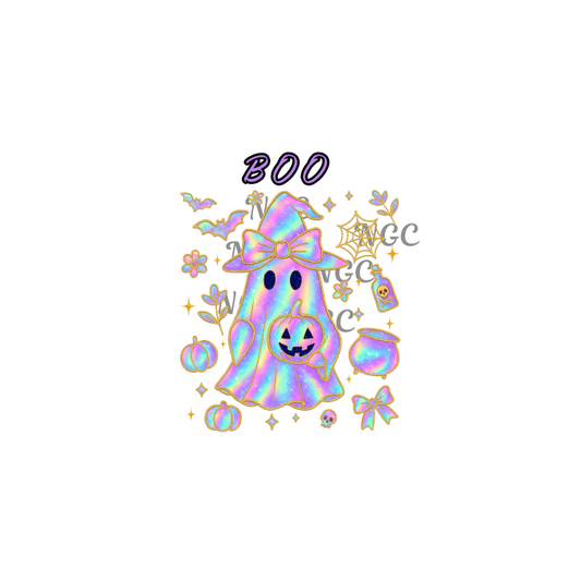 decal boo ghost pastel colors