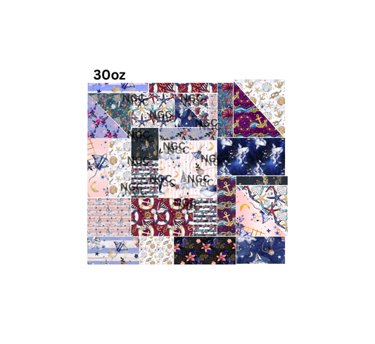 30oz nautical patchwork pre cut