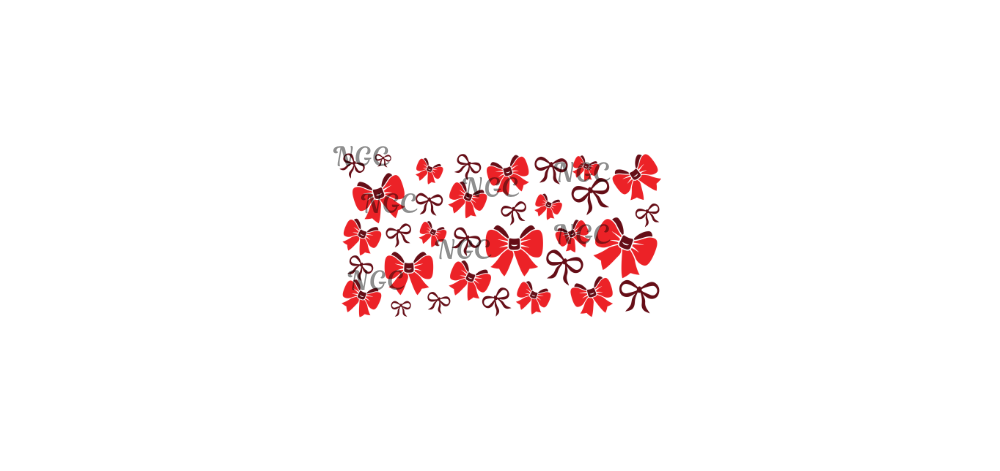16 oz wrap red bows