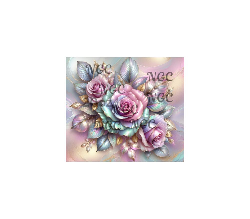 20oz pearlescent roses solid