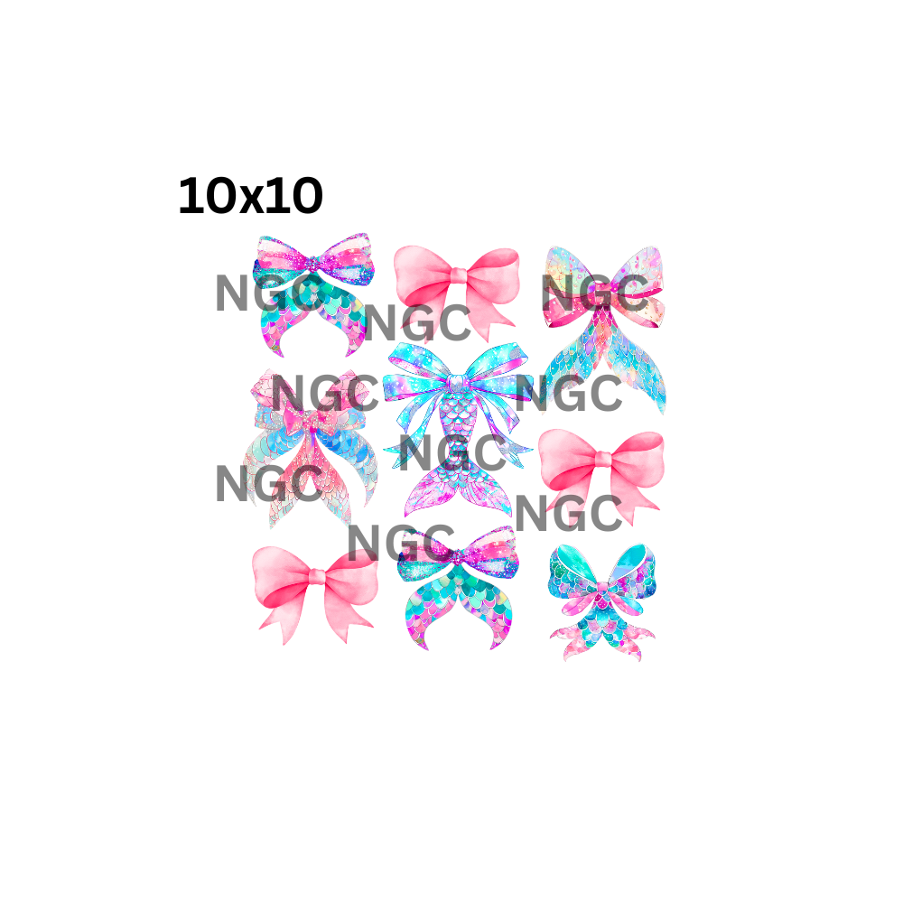 10x10 mermaid bow set
