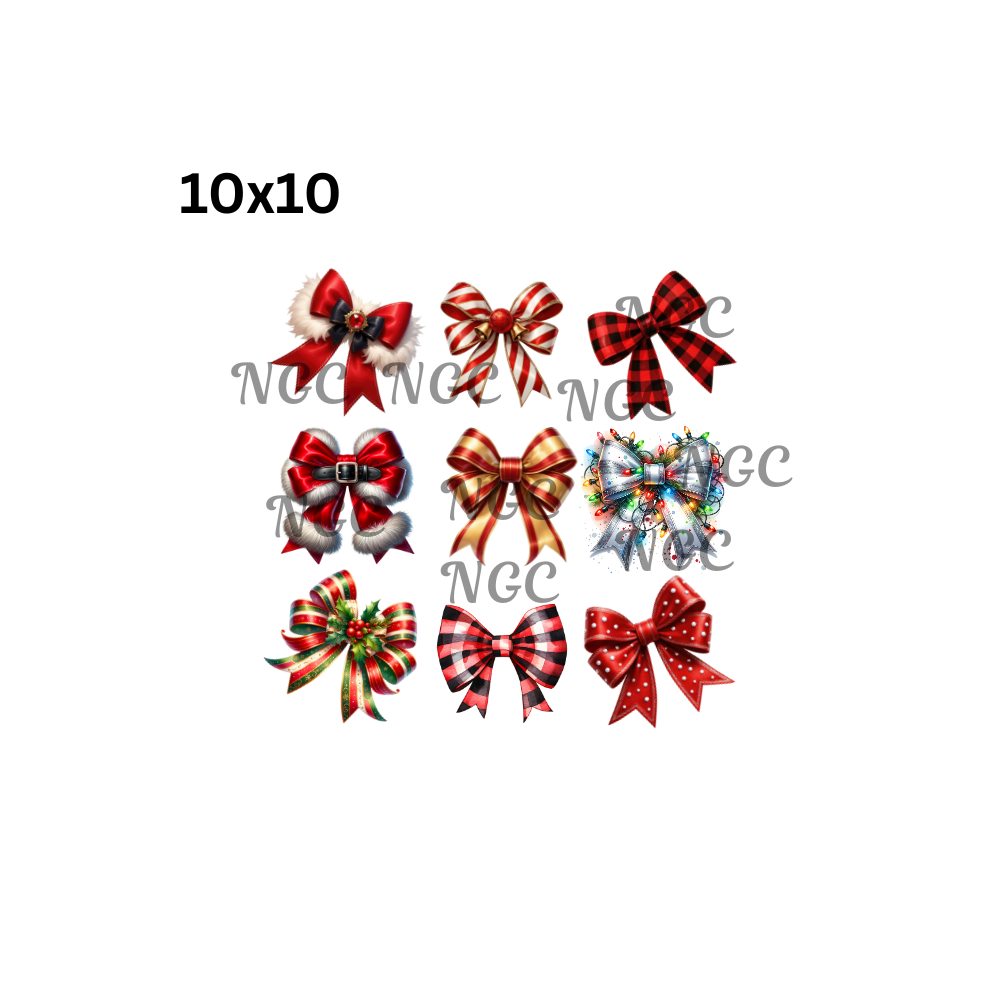 10x10 christmas bows