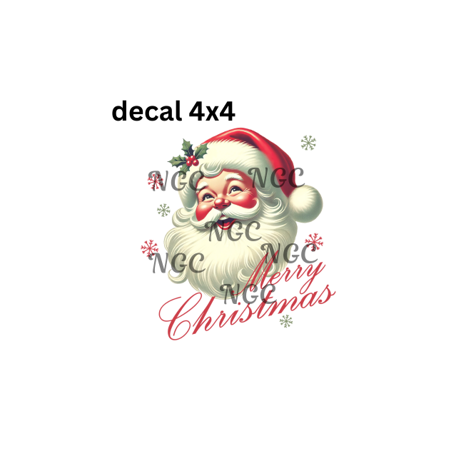 decal vintage santa