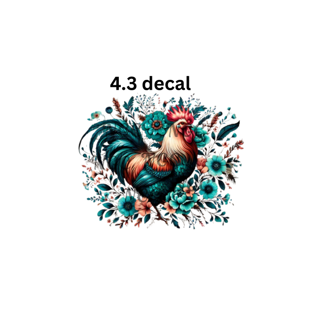 decal teal chicken