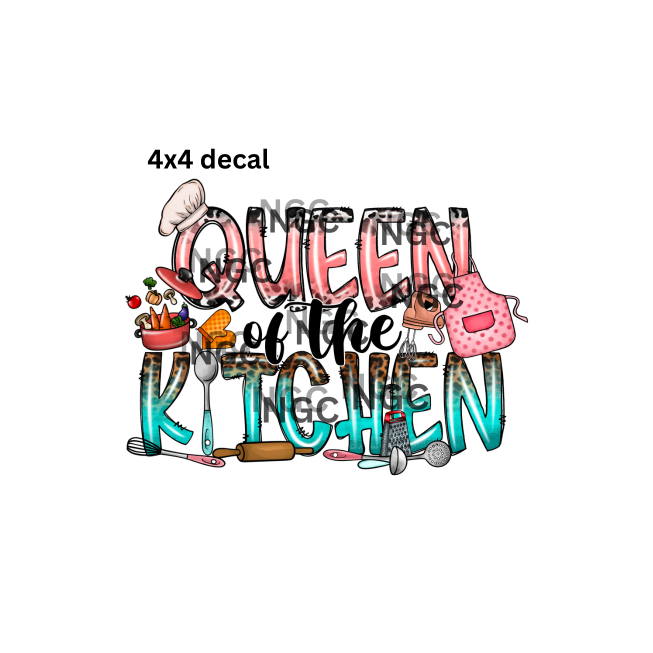 decal queen of the kitchen