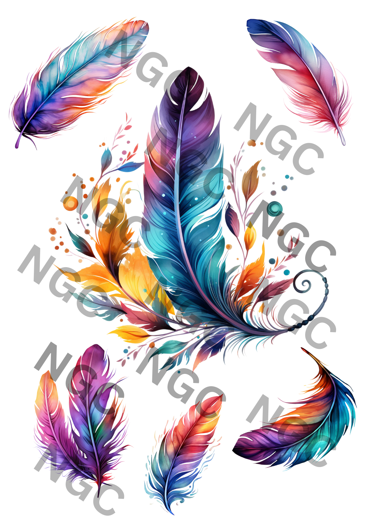 A5 Notebook feathers5