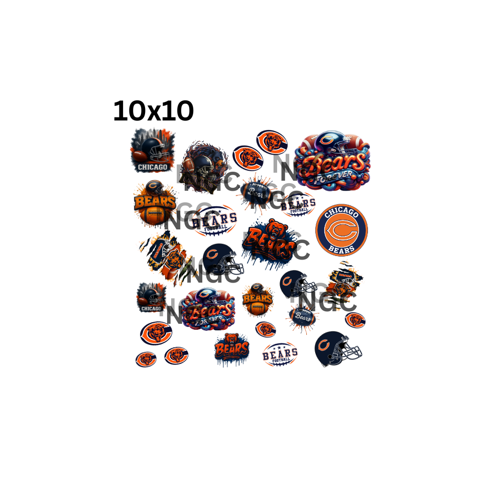 10x10 chicago bears