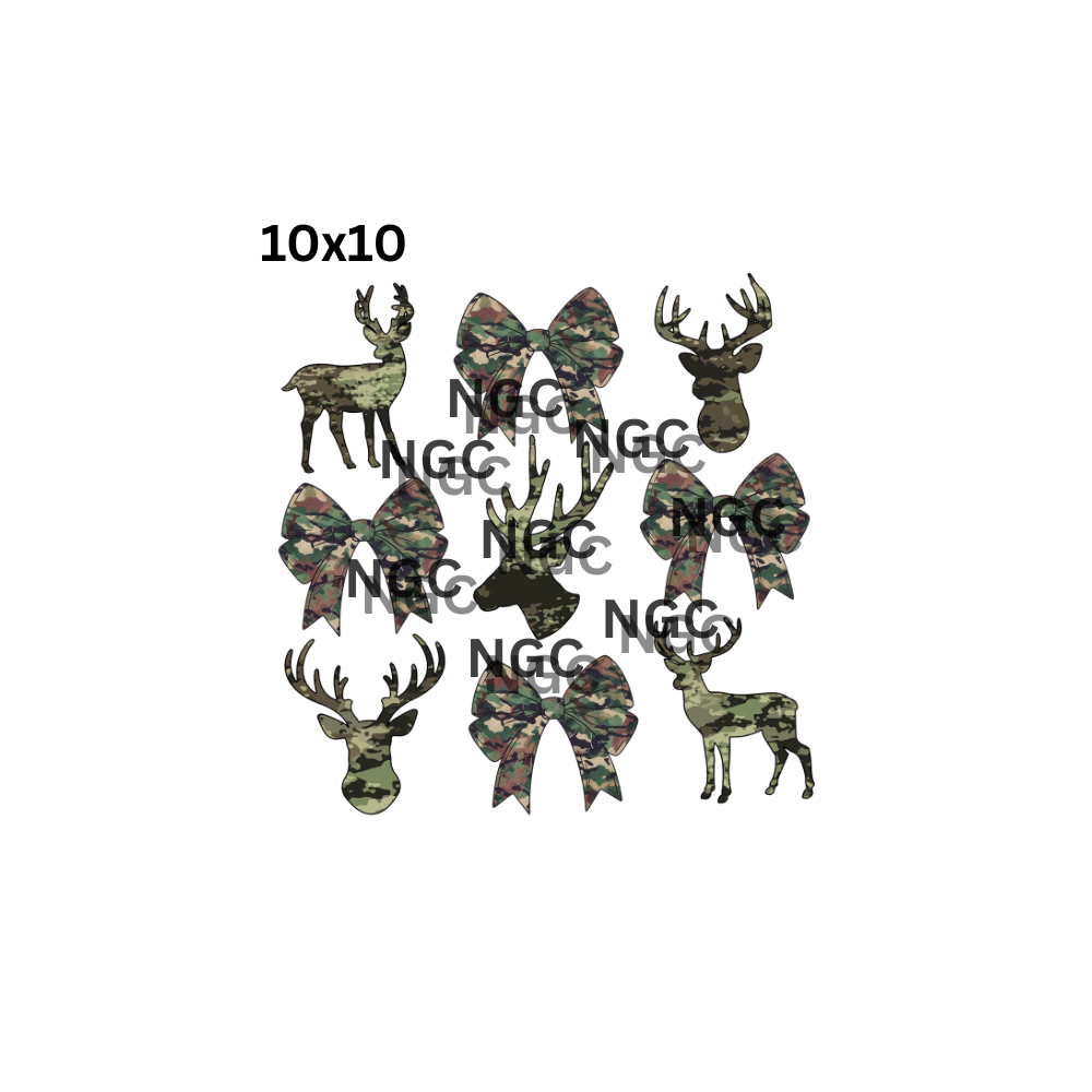 10x10 camo bows and deer