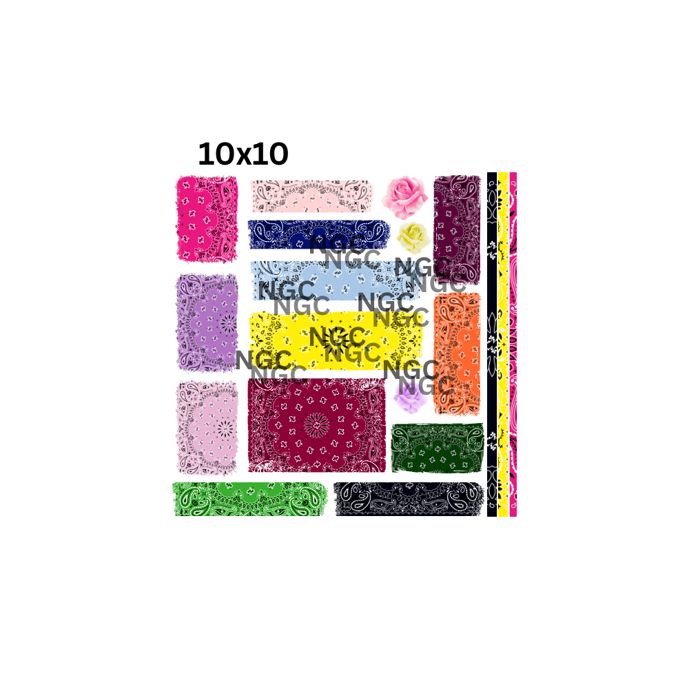 10x10 bandanas patchwork