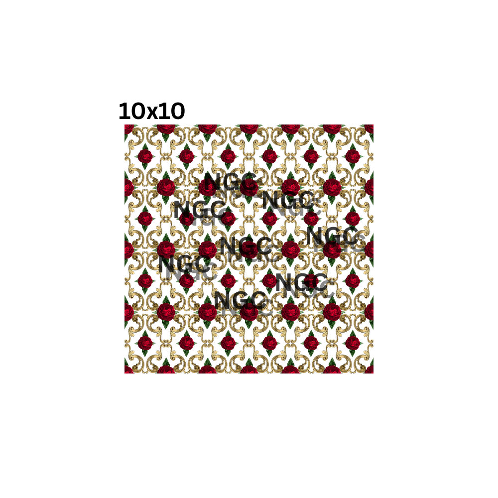 10x10 ornate gold and roses alice