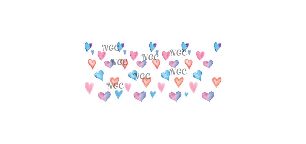 16 oz wrap pastel hearts