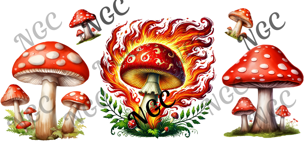 16oz wrap flame mushroom