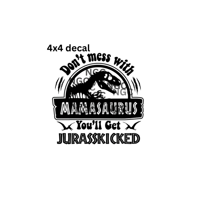 decal mamasaurus black
