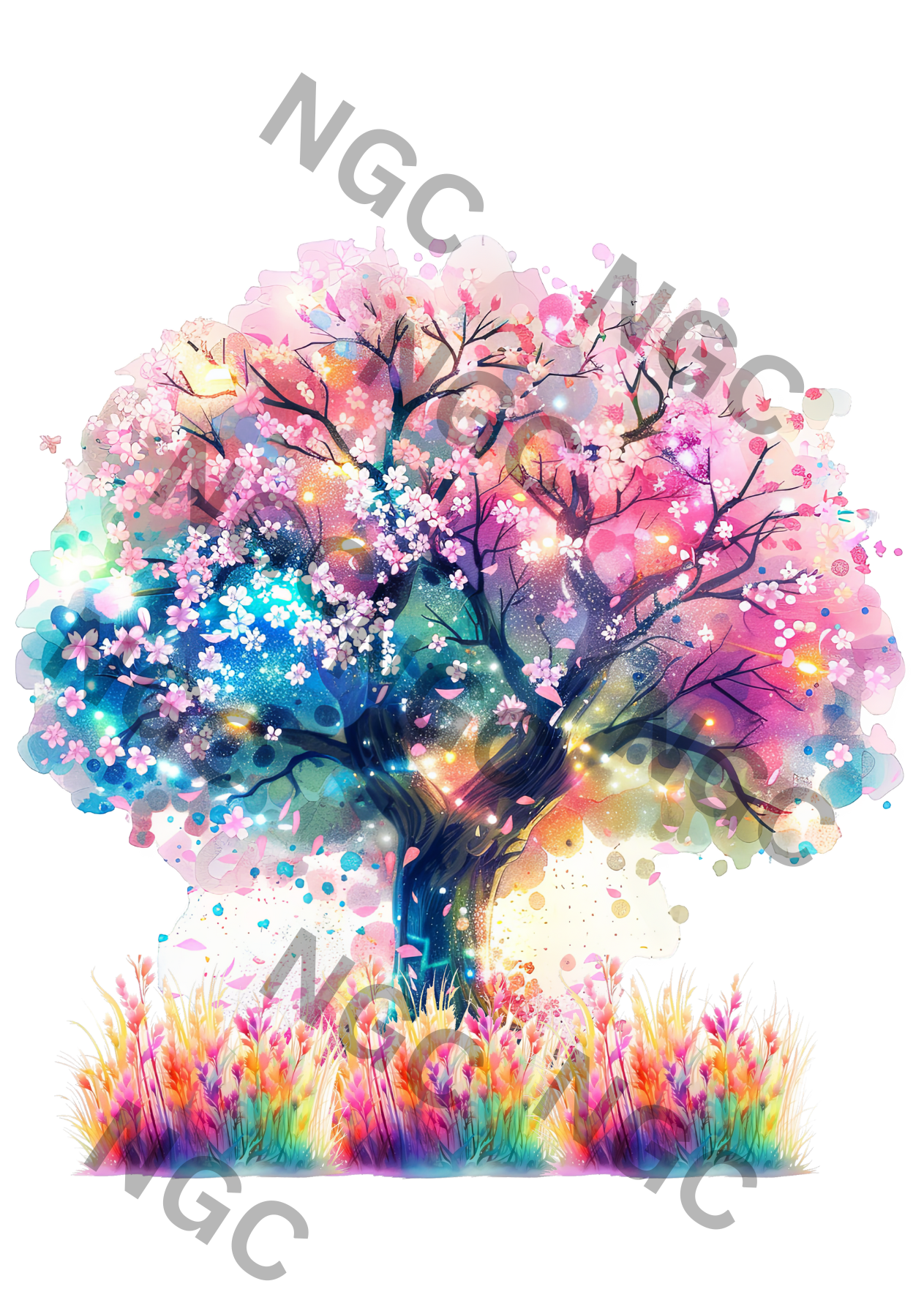 A5 Notebook Rainbow Cherry tree