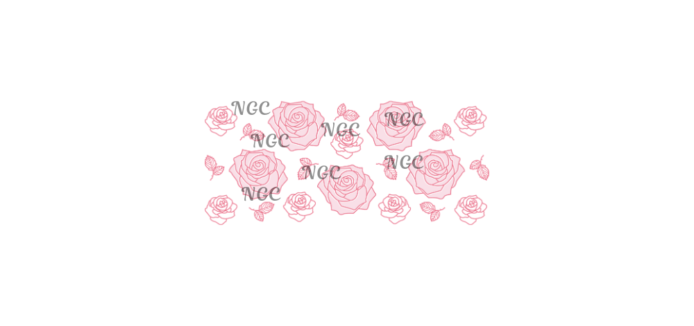 16 oz wrap red rose outlines