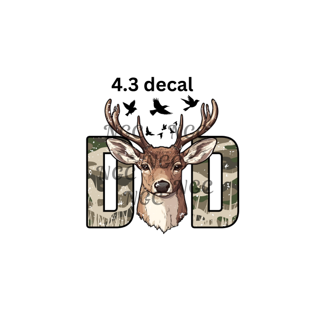 decal dad camo with deer