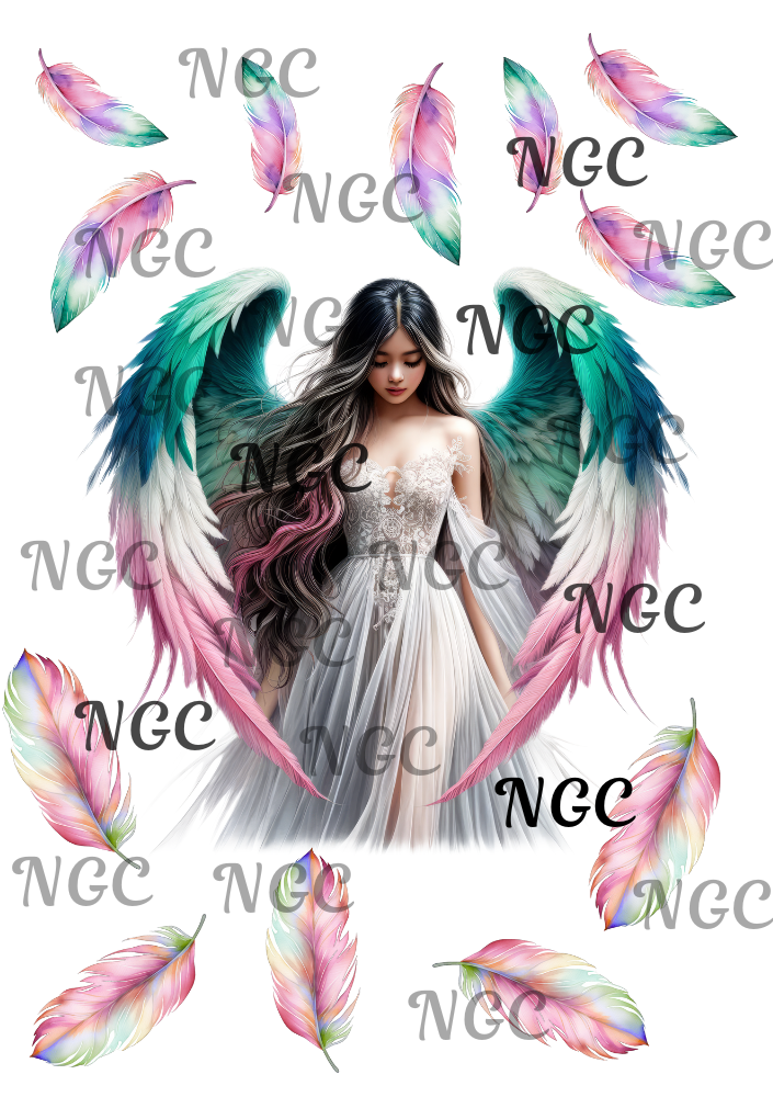 A5 Notebook Guardian angel feathers