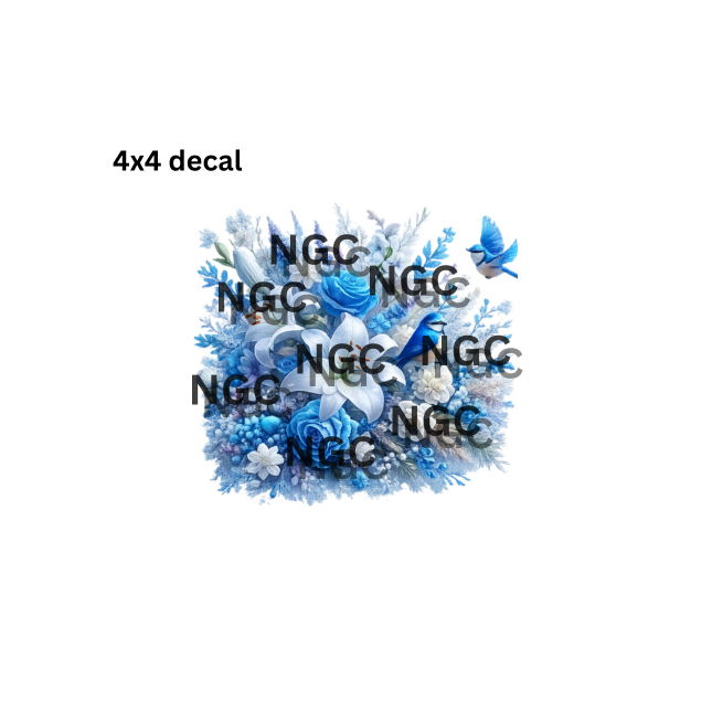 decal lily and blue jays