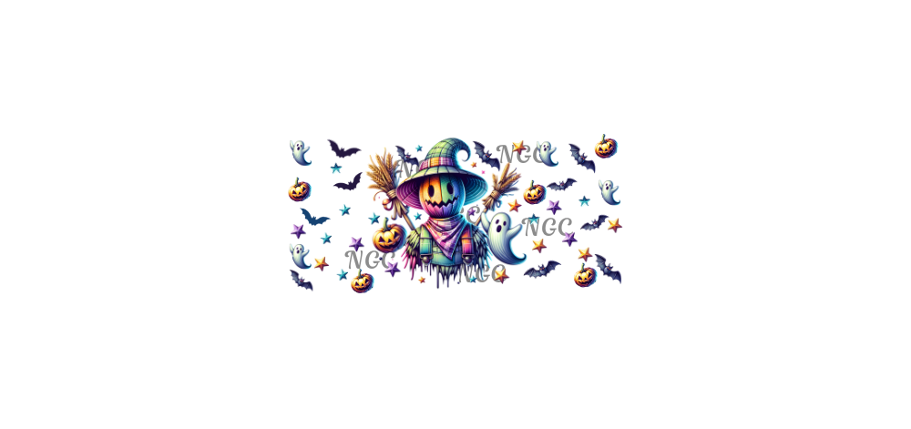 16oz rainbow scarecrow halloween