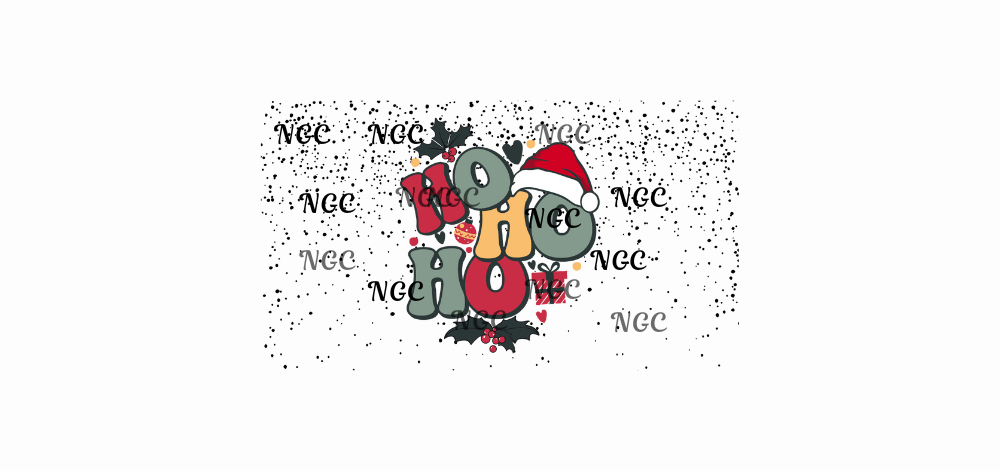 16 oz wrap ho ho ho with dots