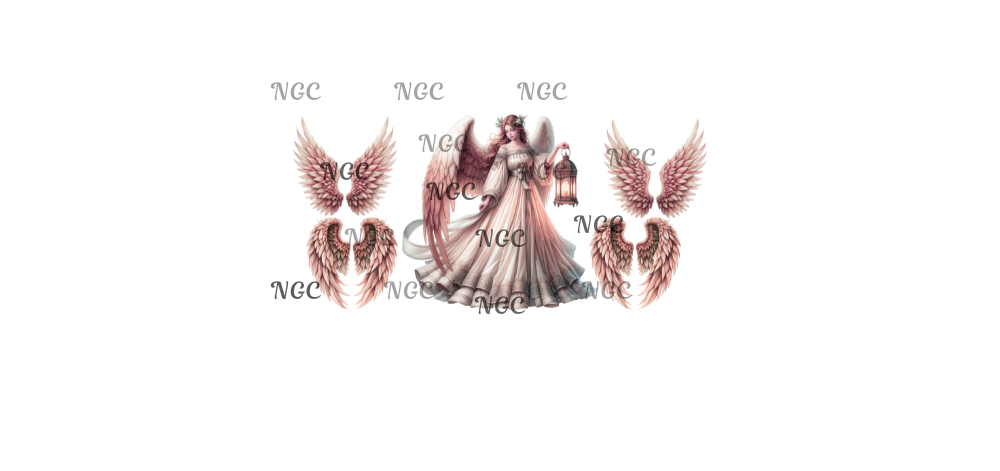 16oz wrap reddish brown angel with wing elements