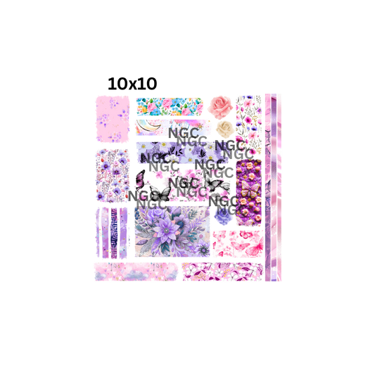 10x10 flowers and butterflies patchwork