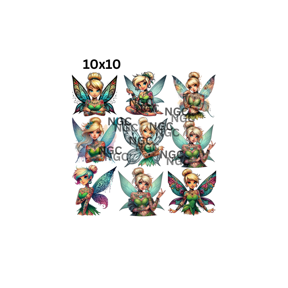 10x10 tattoo fairy