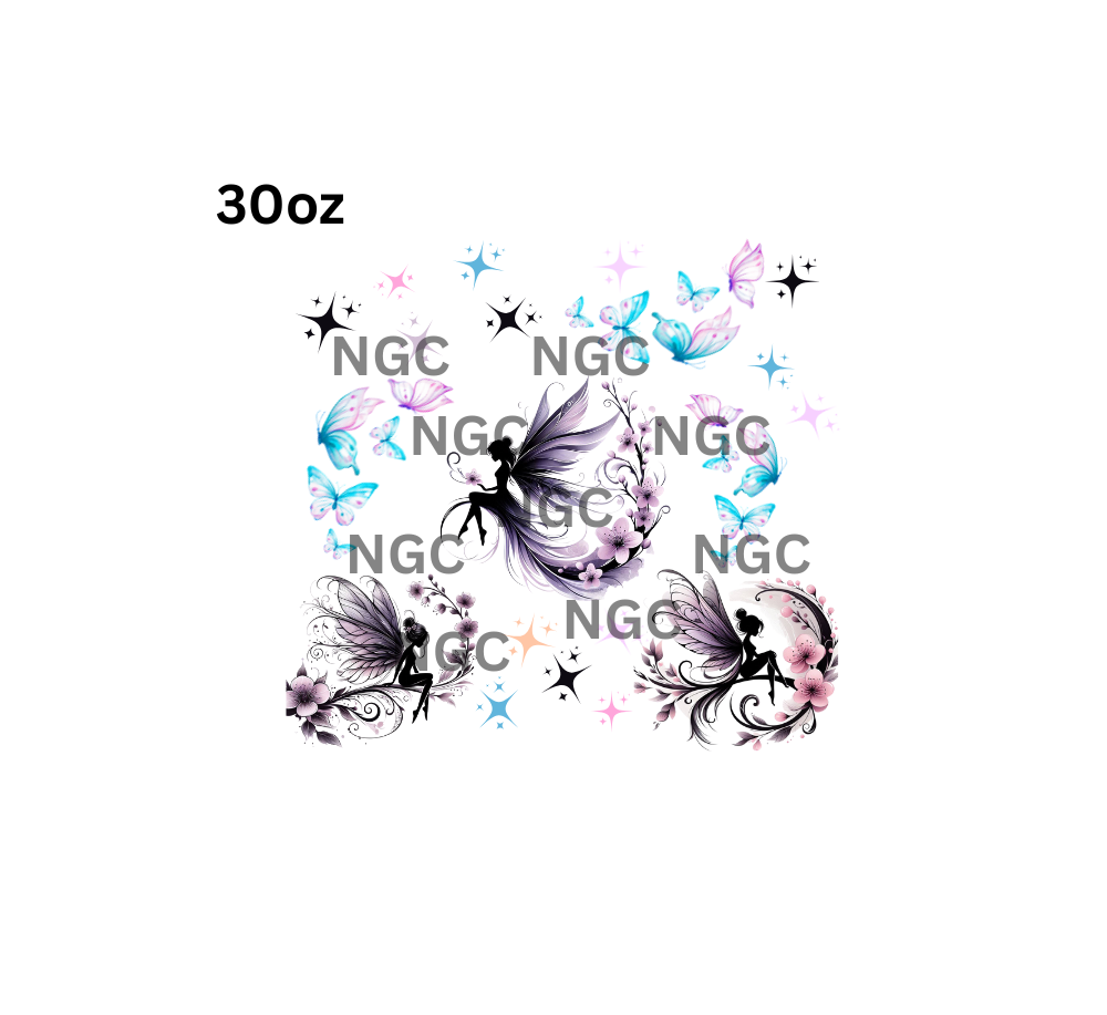 30oz fairy silhouettes