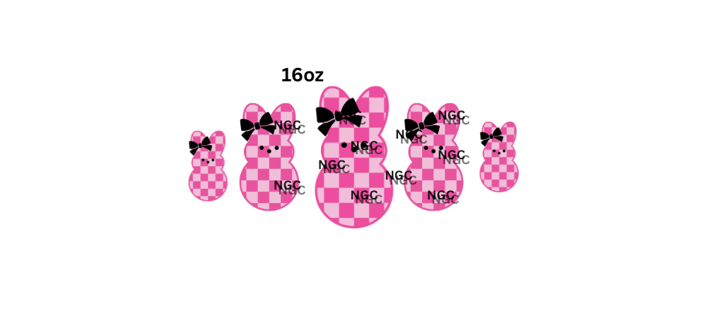 16oz easter bunny peeps pink