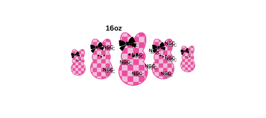 16oz easter bunny peeps pink