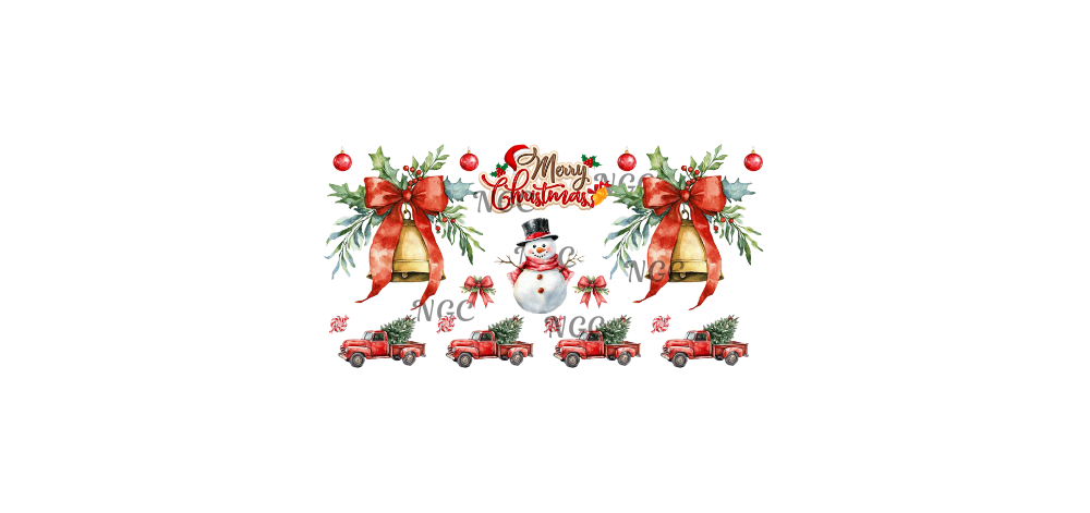 16oz merry christmas with bells