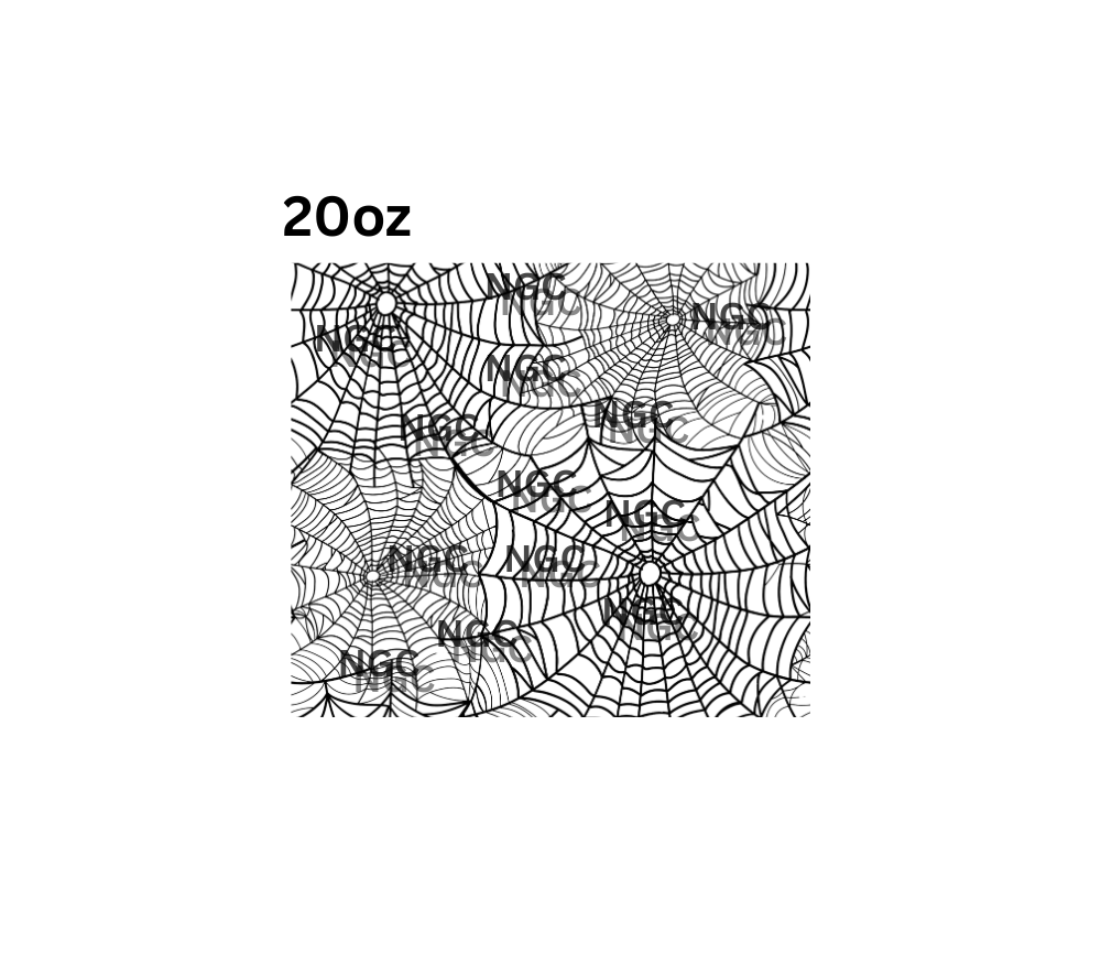 20oz spiderwebs black