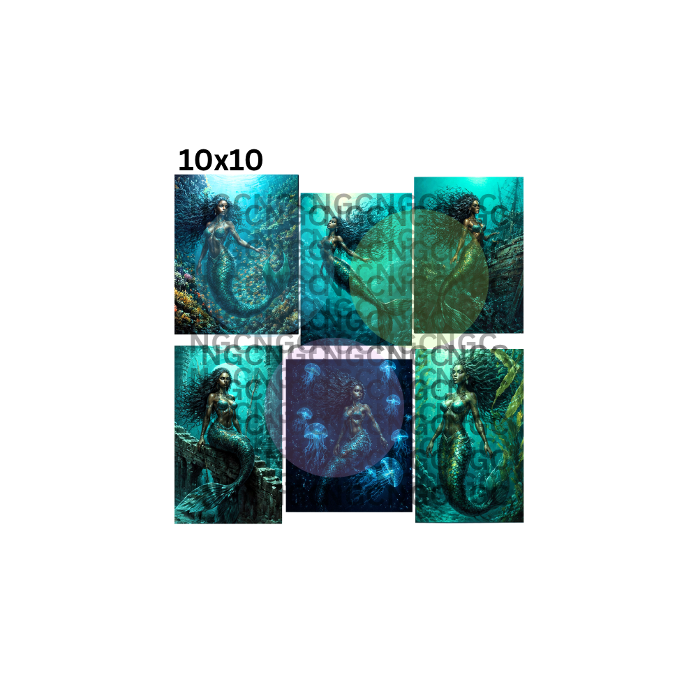 10x10 melanin mermaids