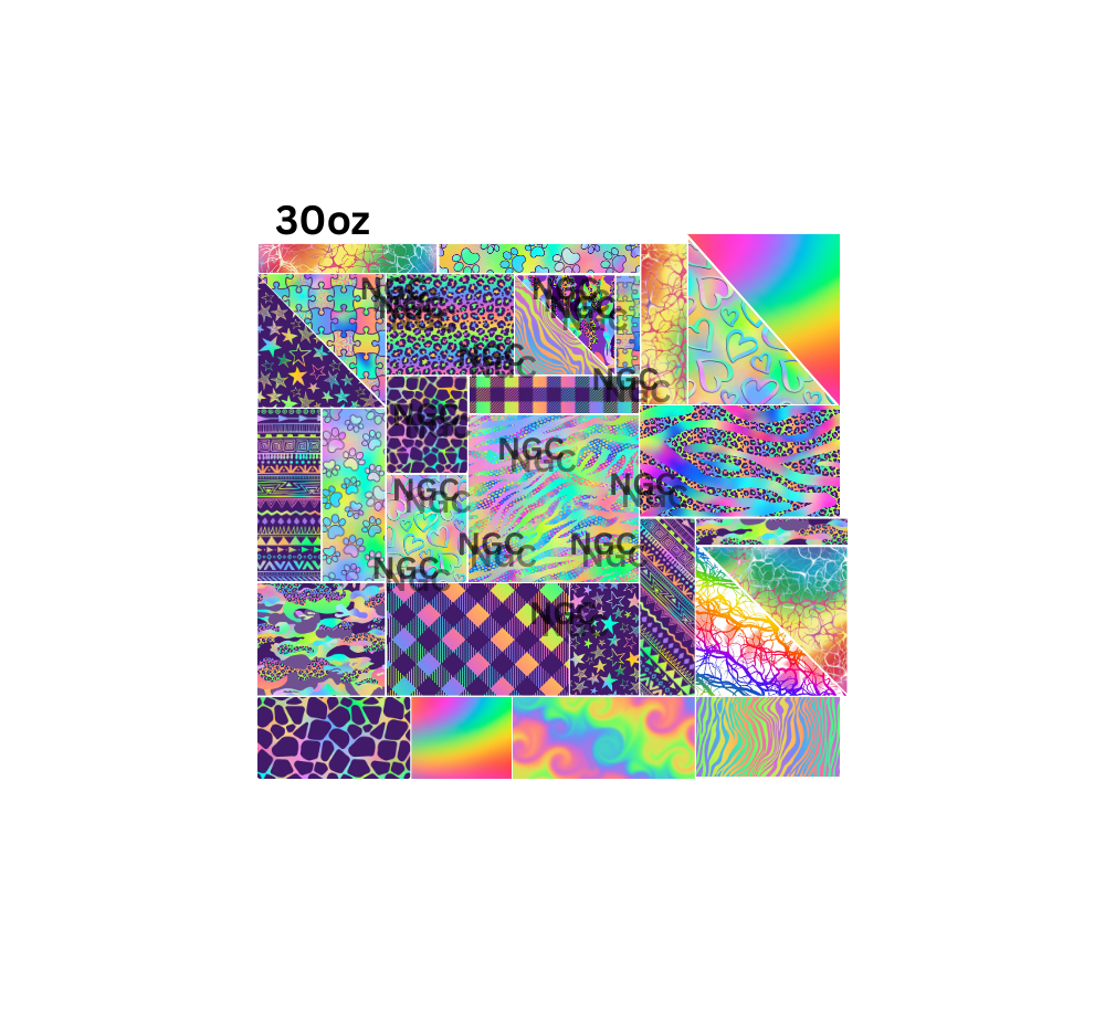 30oz colorful patchwork pre cut