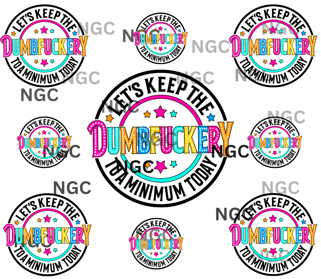 20oz wrap dumbfuckery colorful letters