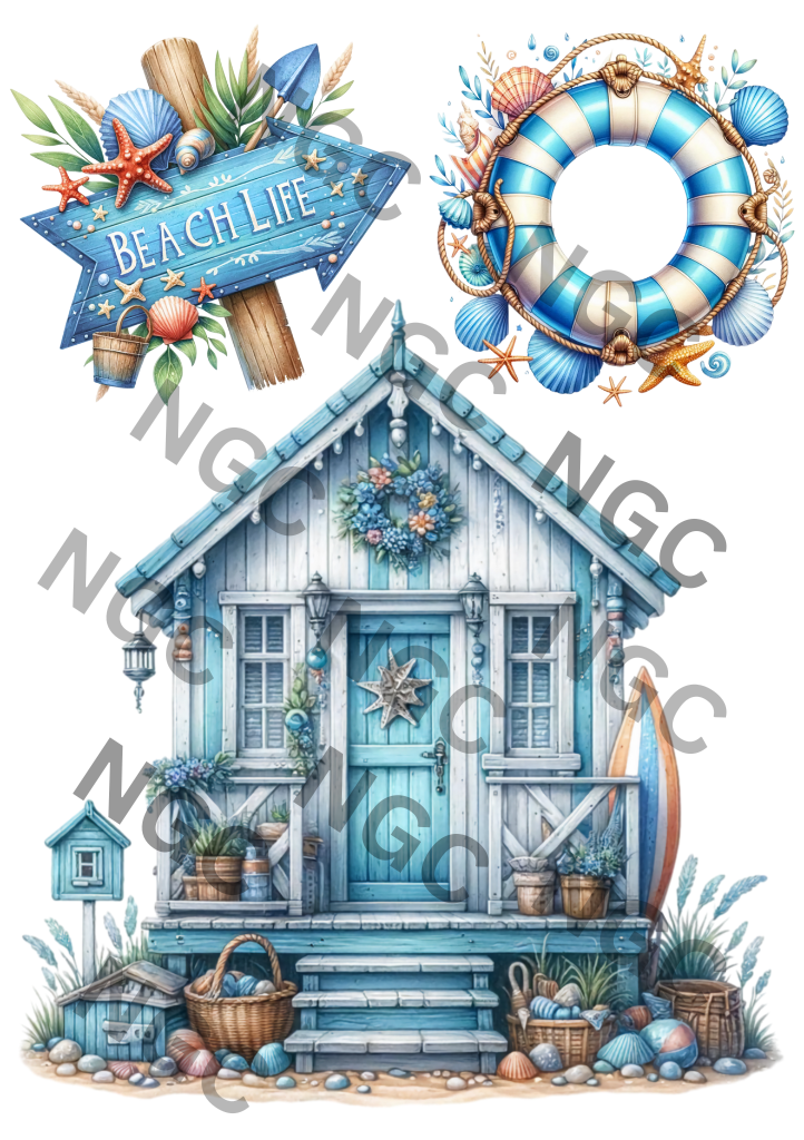 A5 Notebook beach life blue