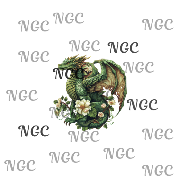single decal green dragon