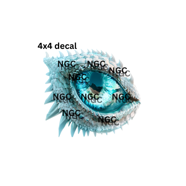 decal single blue dragons eye