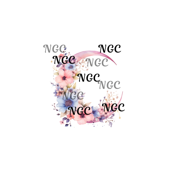 single decal pink celestial moon