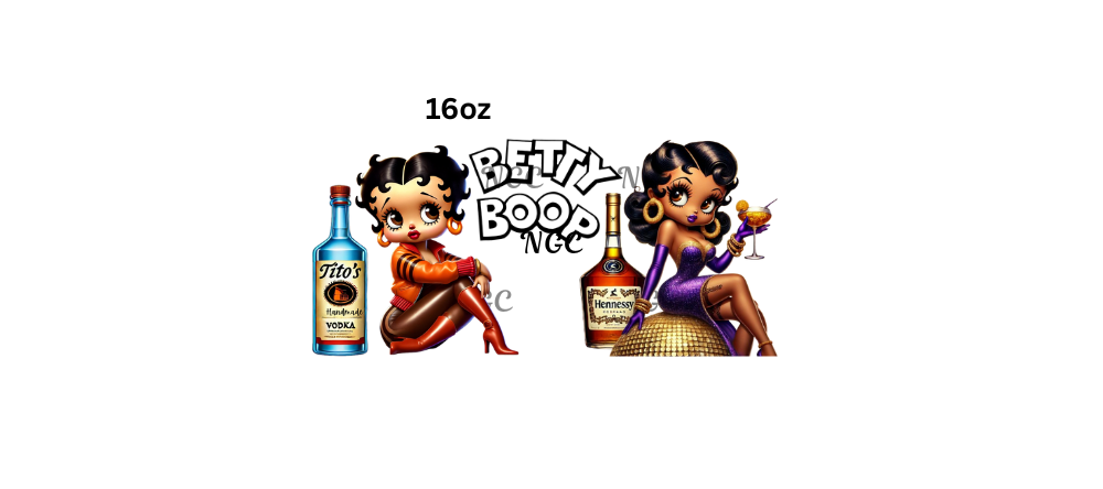 16oz betty boop liquor
